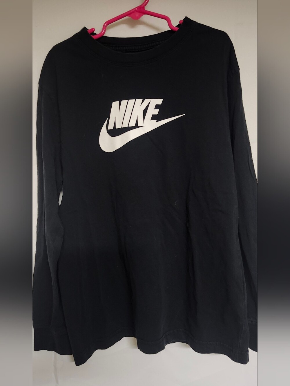 Nike Kids' Black Long-Sleeve Logo Tee